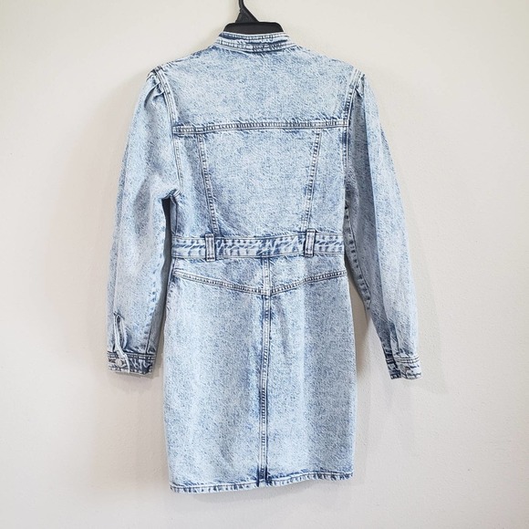 Topshop Light Blue Denim Mini Dress - Picture 8 of 12